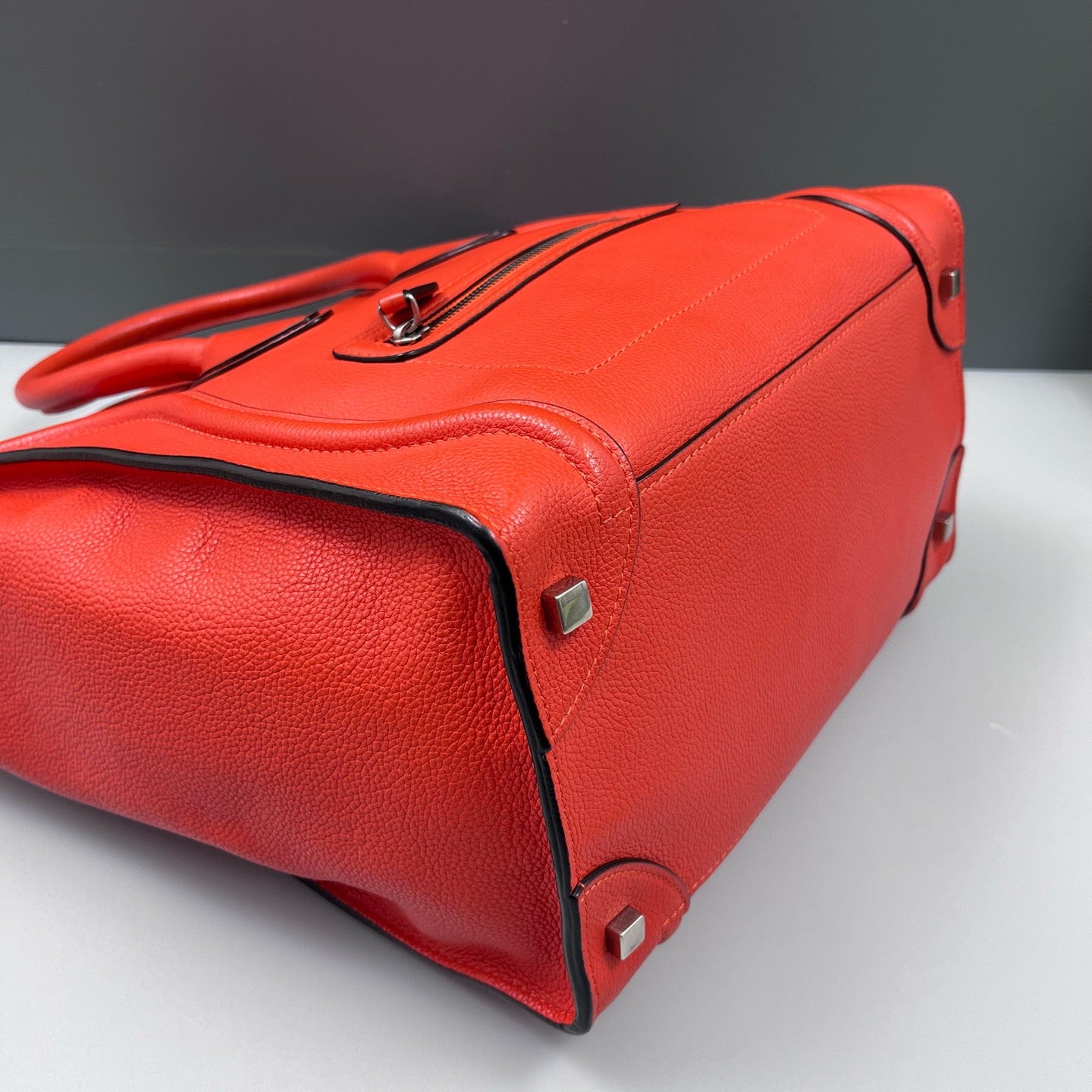 Celine - Micro Luggage Tote - Leather - Orange - (Small)
