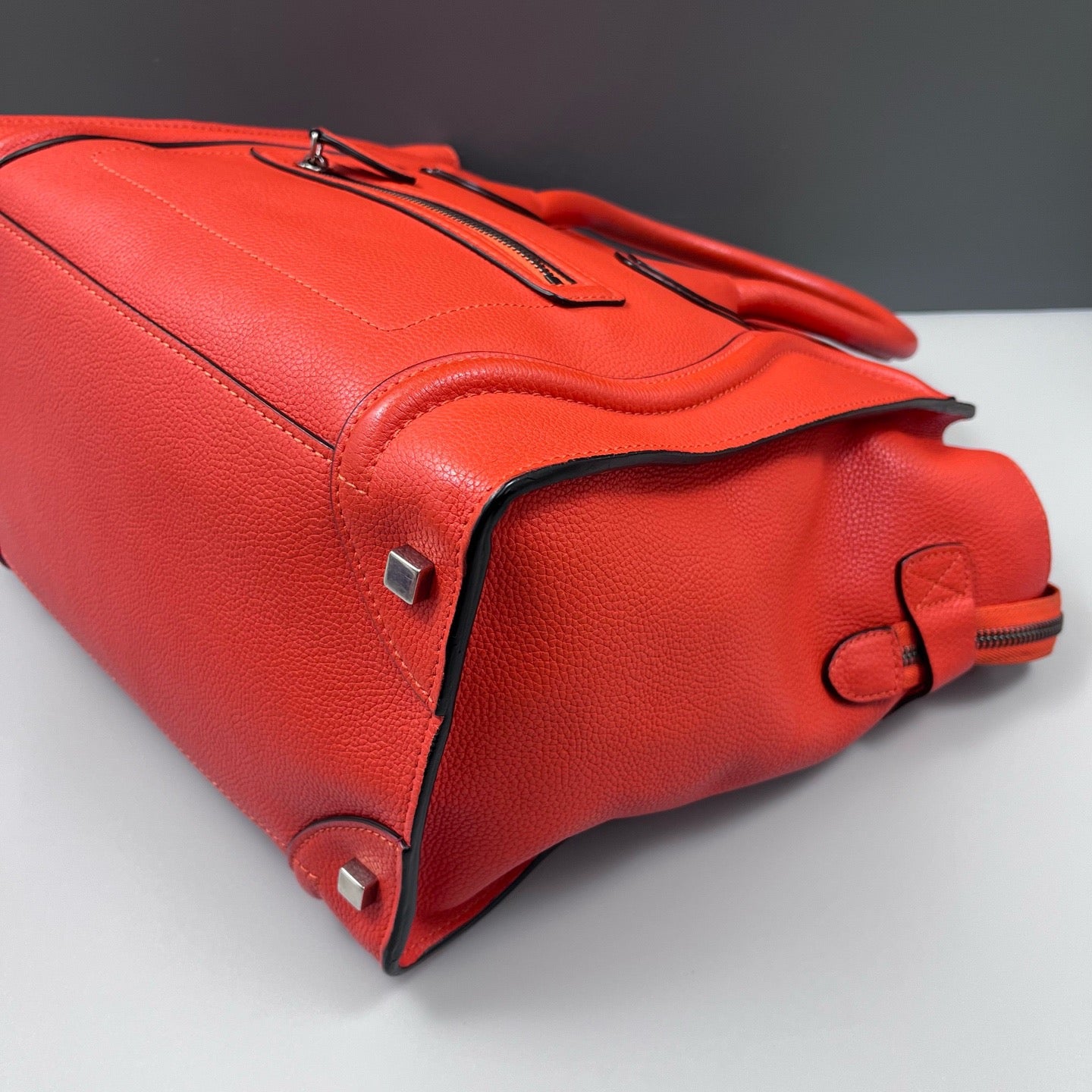 Celine - Micro Luggage Tote - Leather - Orange - (Small)
