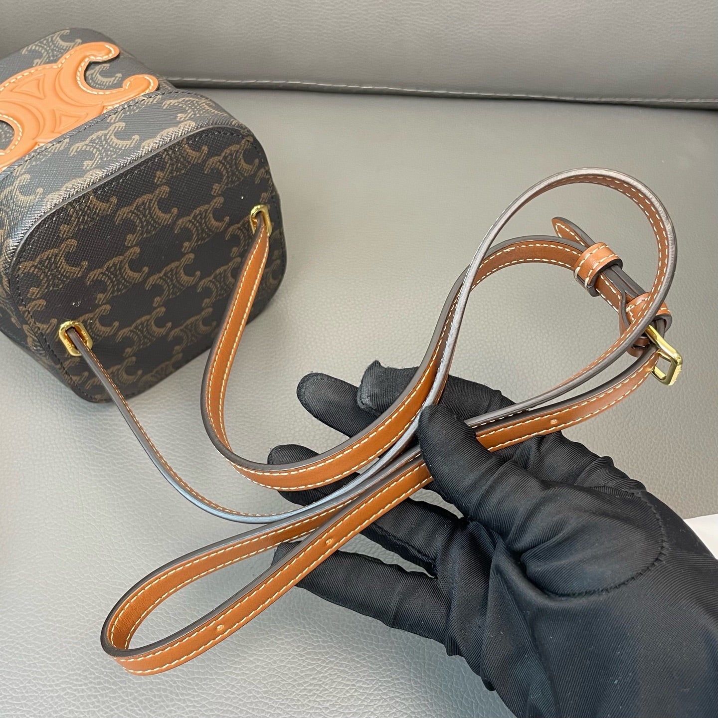 Celine - Mini Box Bag - Synthetic - Brown - (mini)
