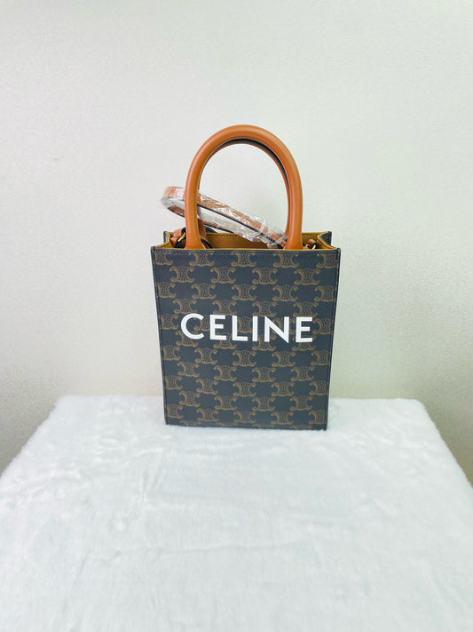 Celine - Mini Cabas Vertical - Synthetic - Brown - (mini)