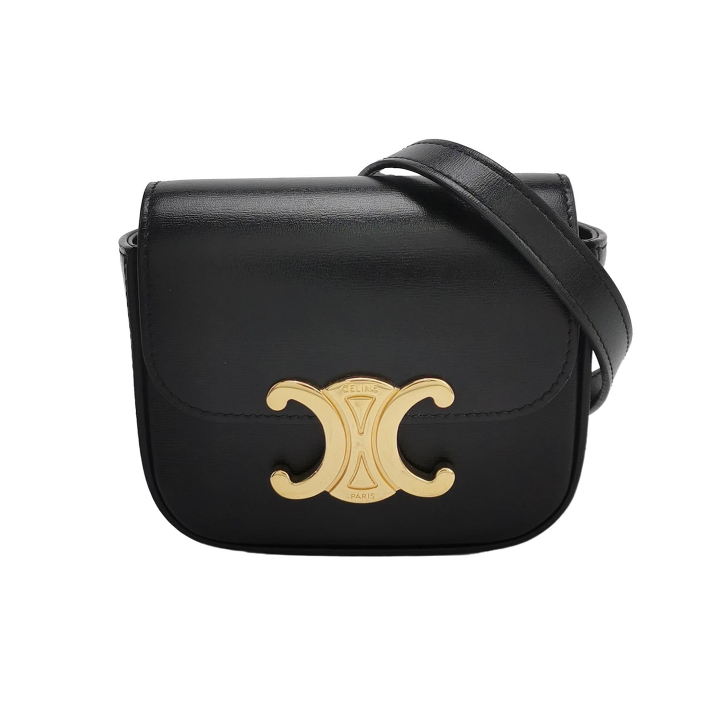 Celine - Mini Triomphe - Leather - Black - (mini)