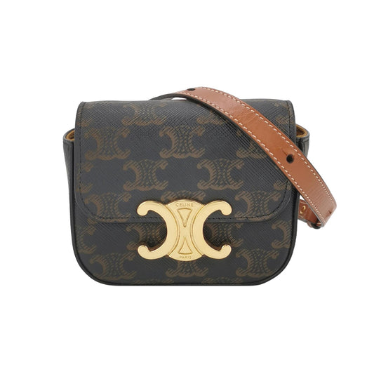 Celine - Mini Triomphe - Synthetic - Brown - (mini)