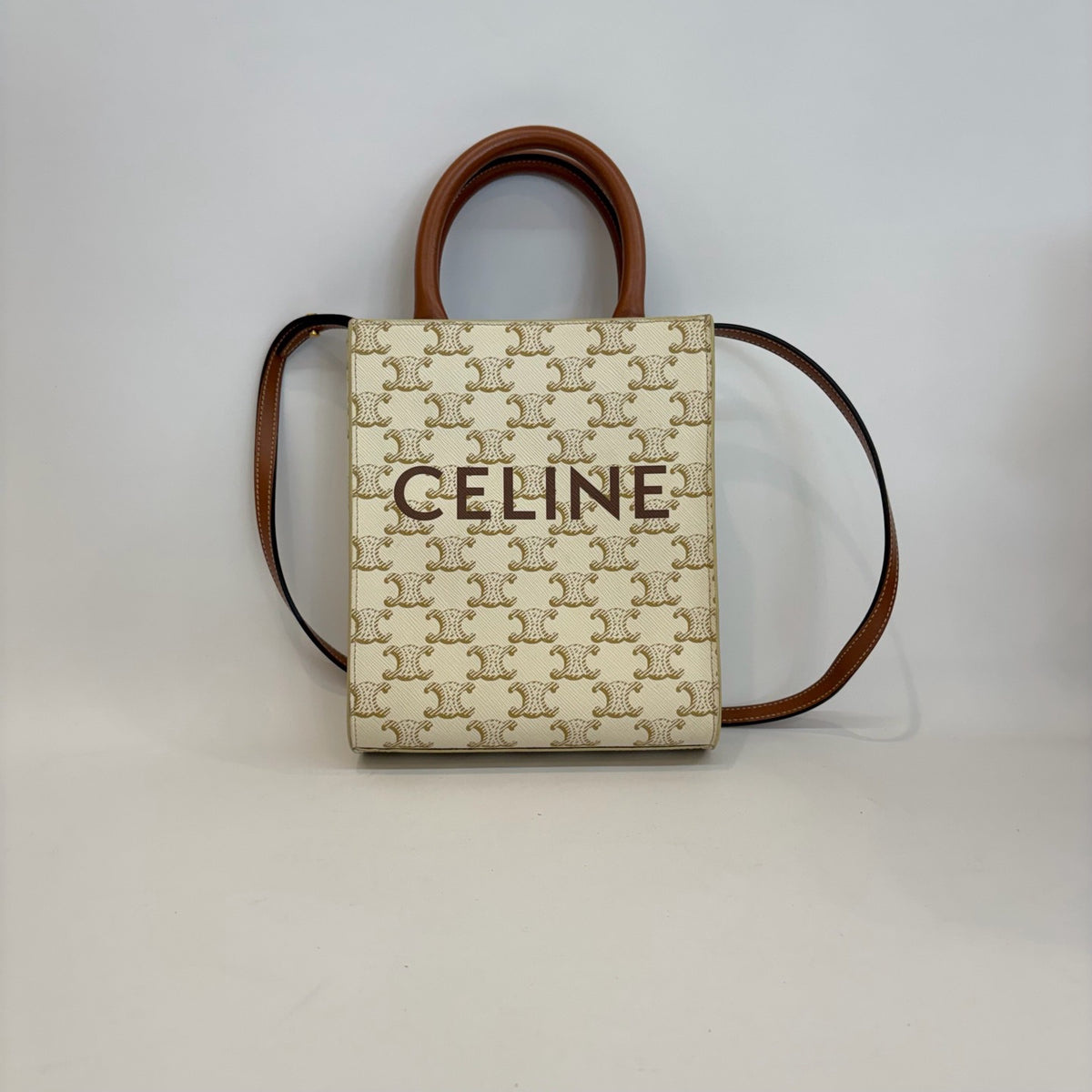 Celine - Mini Vertical Cabas - Synthetic - Beige - (mini)