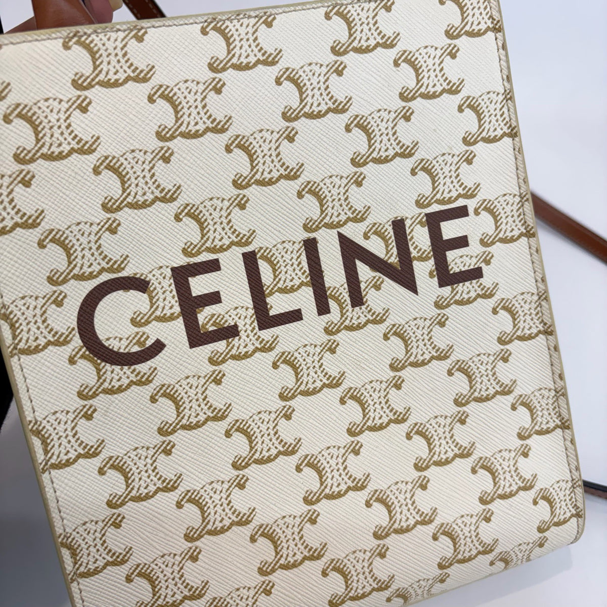 Celine - Mini Vertical Cabas - Synthetic - Beige - (mini)