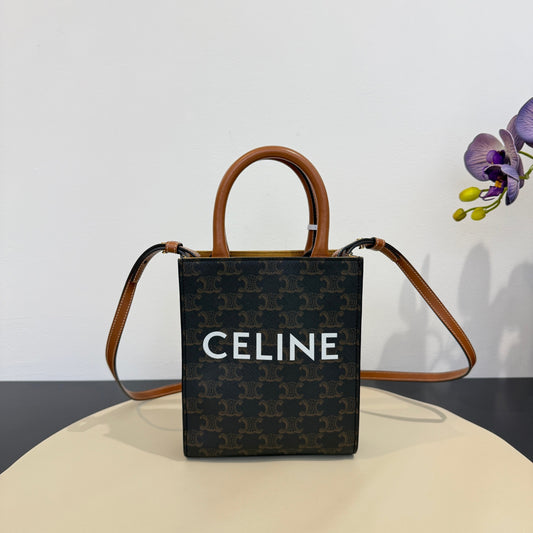 Celine - Mini Vertical Cabas - Synthetic - Brown - (mini)
