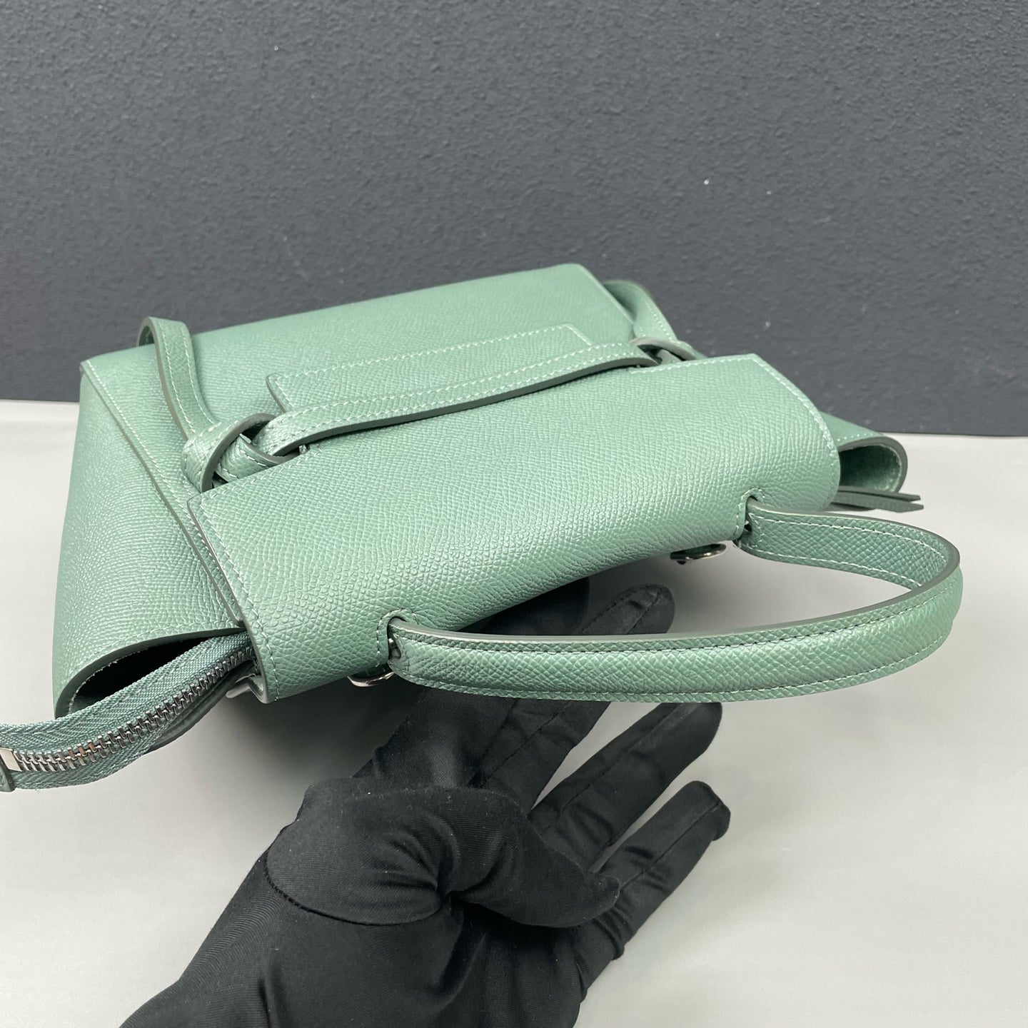 Celine - Nano Belt Bag - Grained leather - Celadon green - (Mini)