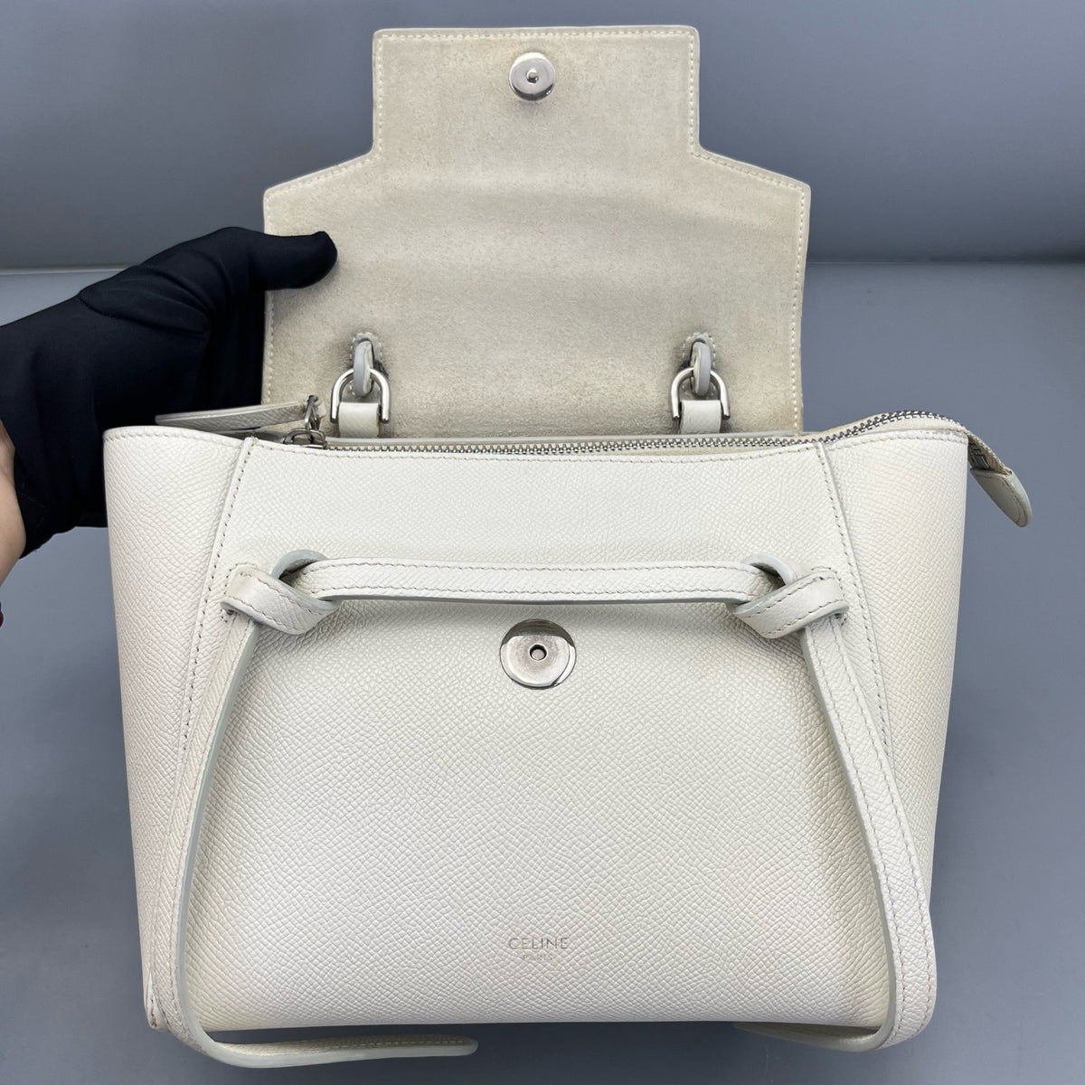 Celine - Nano Belt Bag - Leather - White - (mini)