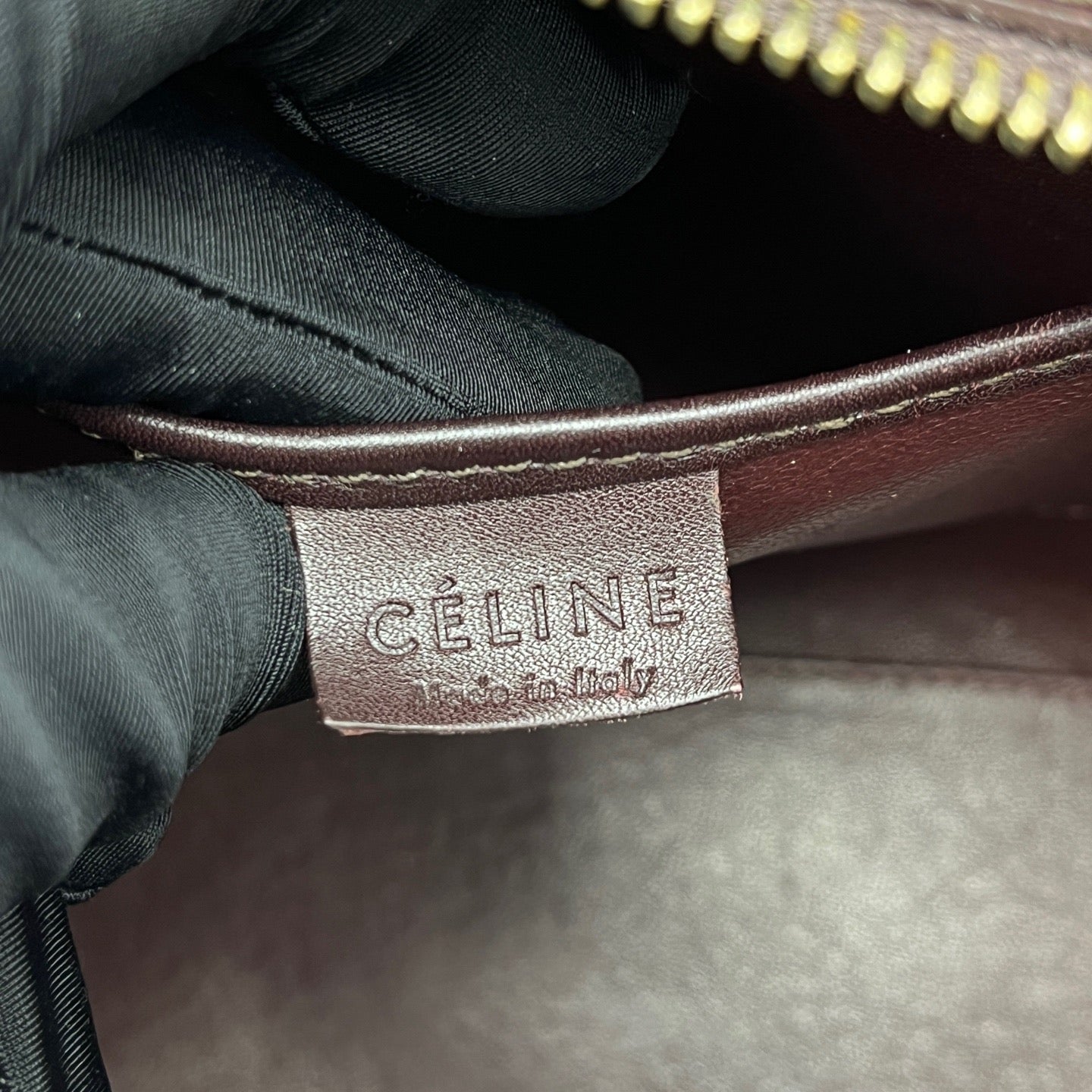 Celine - Nano Luggage - Leather - Burgundy - (mini)