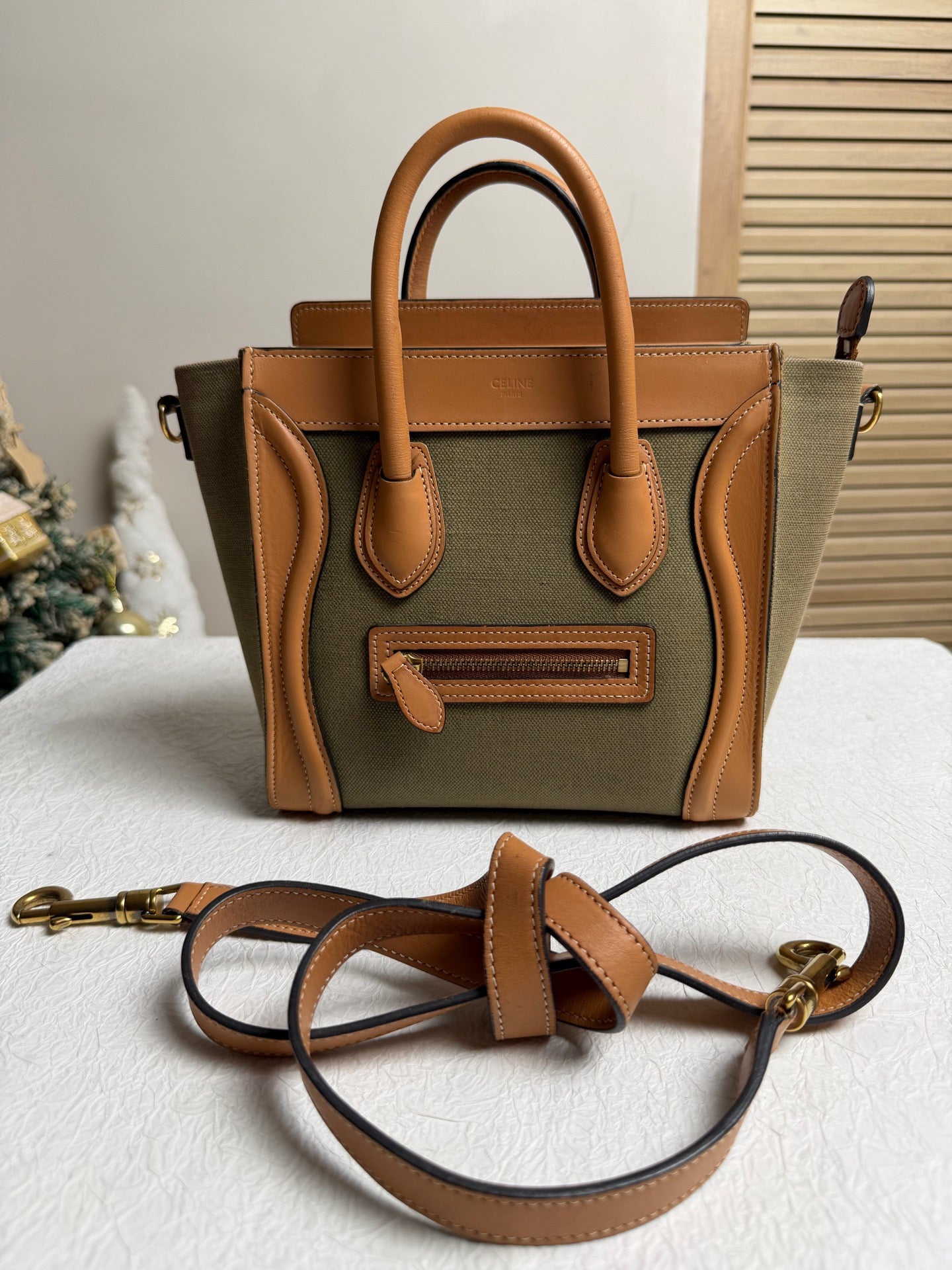 Celine - Nano Luggage - Leather - Green - (mini)