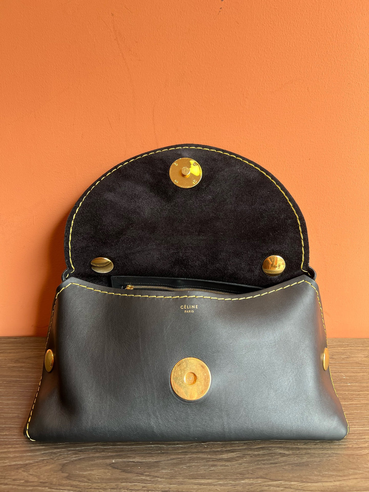 Celine - Orb Ribit - Leather - Black