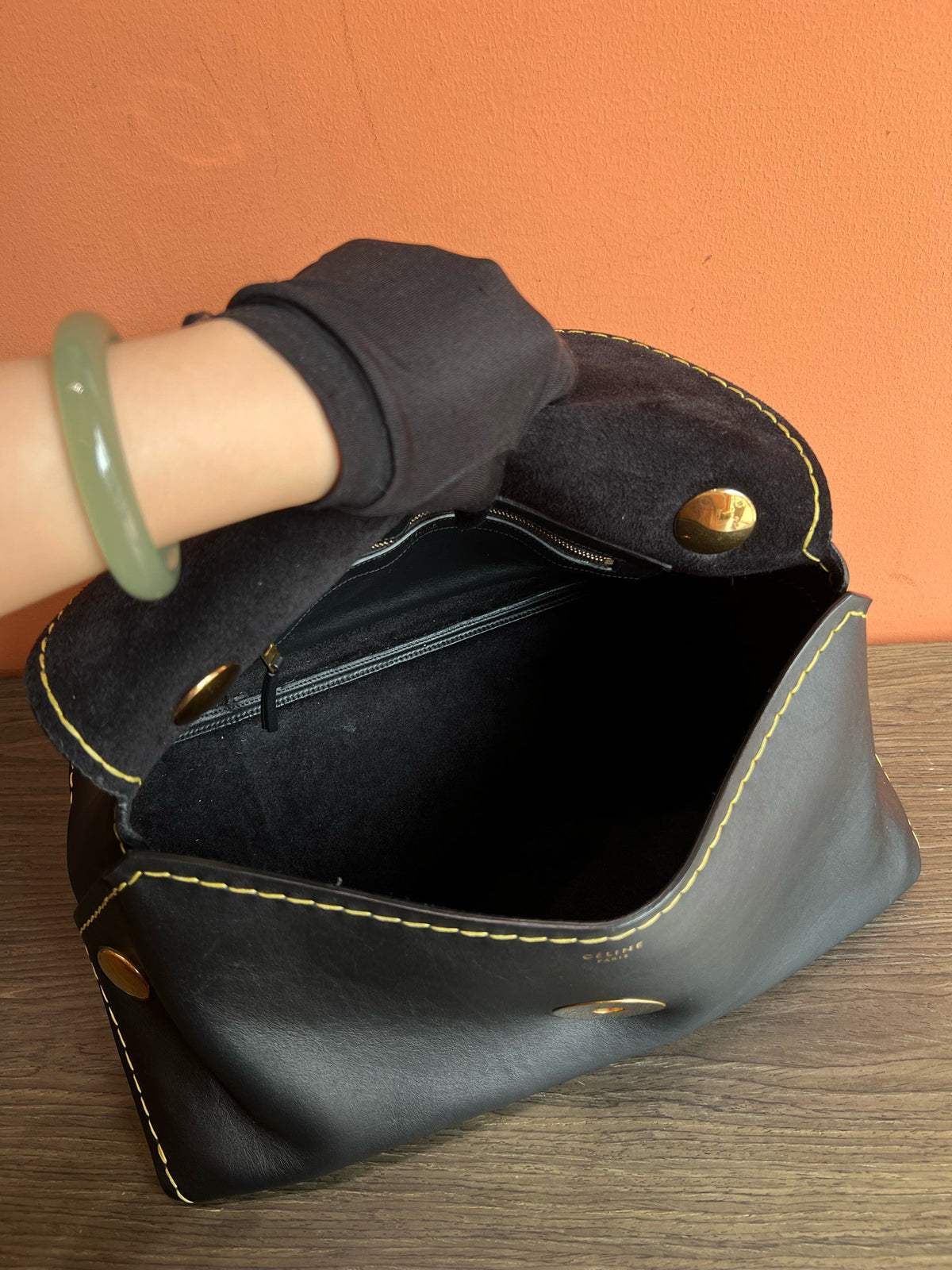 Celine - Orb Ribit - Leather - Black