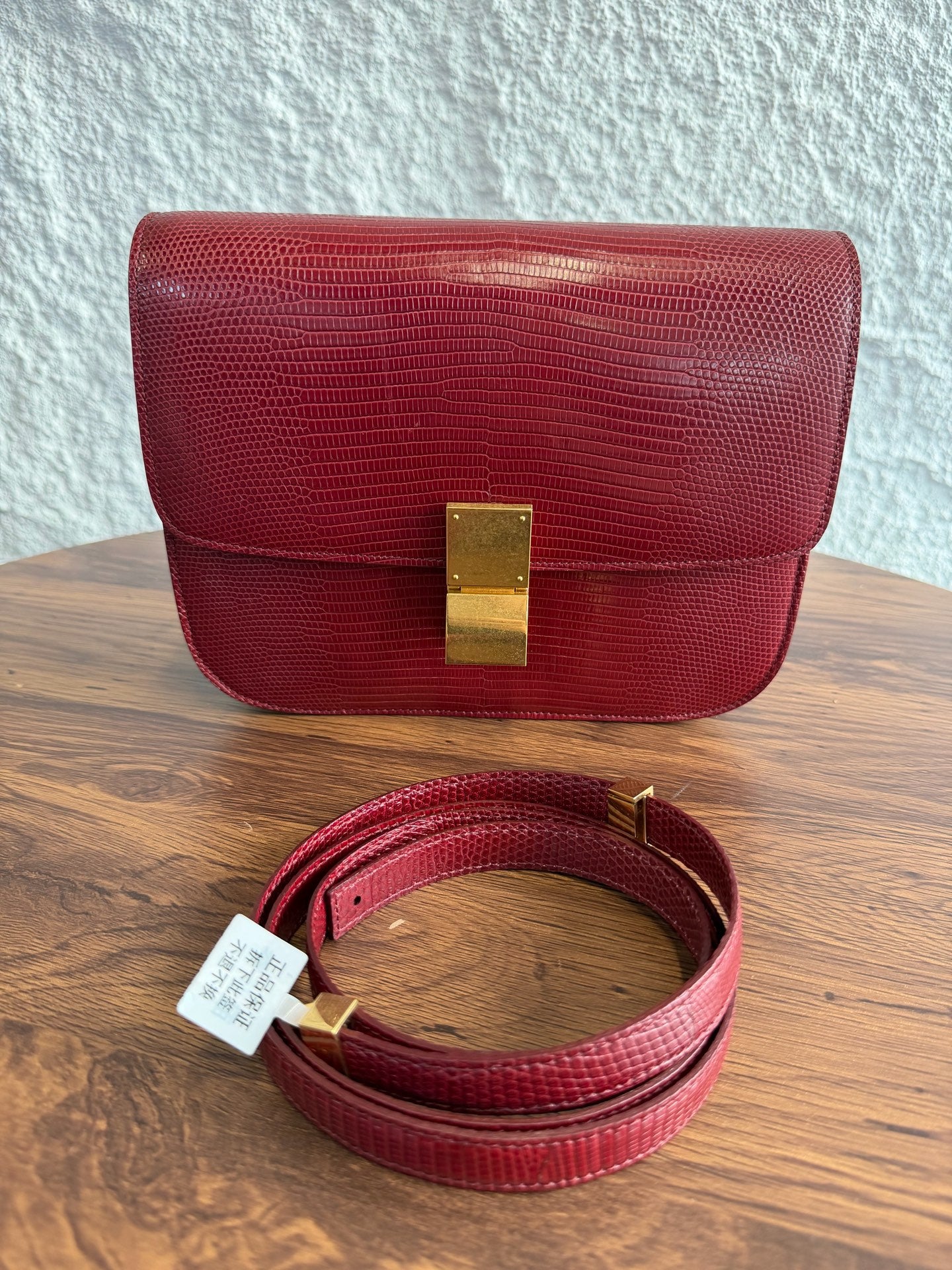 Celine - Other - Exotic leathers - Lizard - Red - (medium)