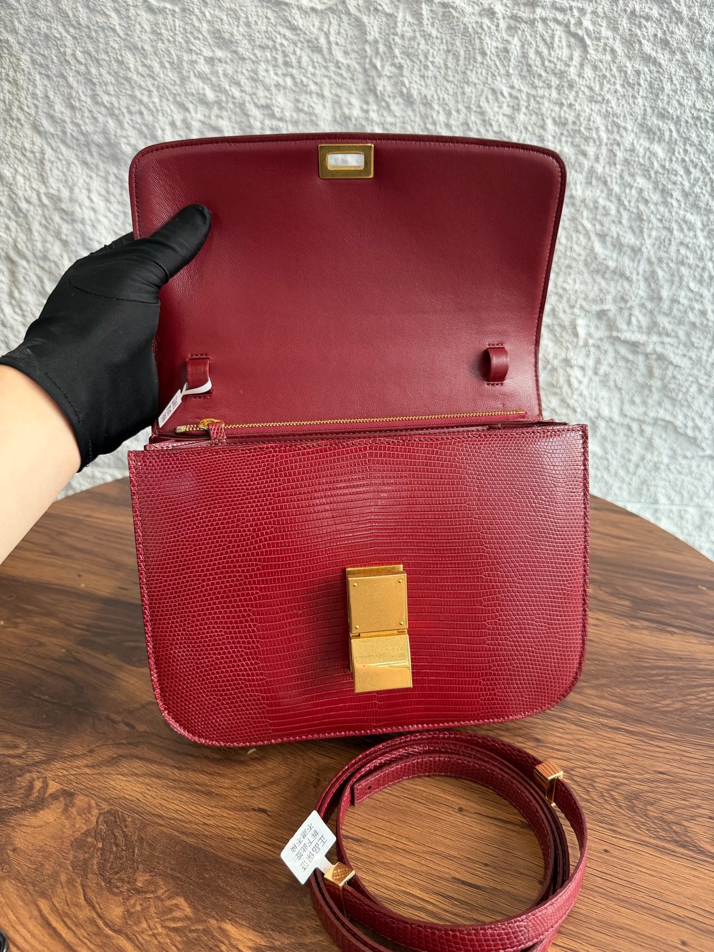 Celine - Other - Exotic leathers - Lizard - Red - (medium)
