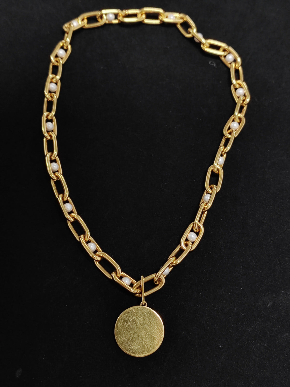 Celine - Other - Gold-tone brass with glass pearls - Gold