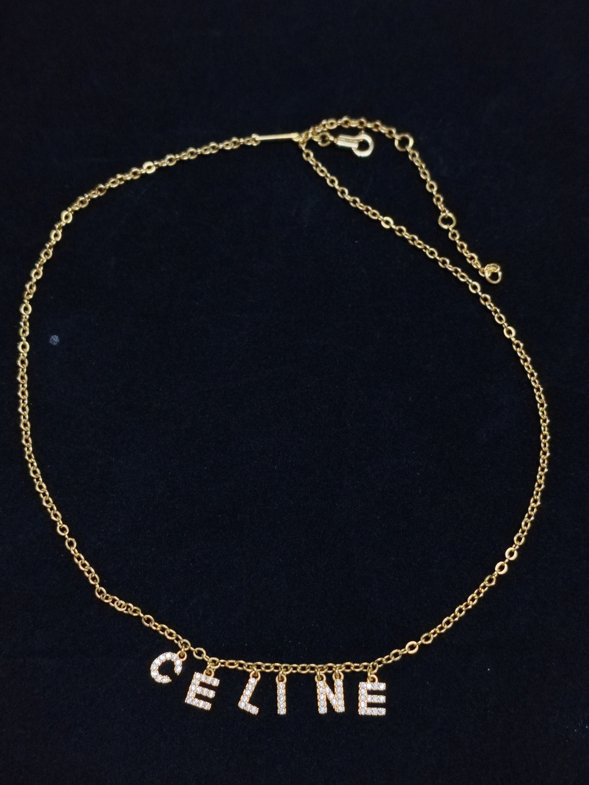 CELINE - Other - Gold-tone metal with clear crystal embellishments; base metal composition unspecified. - Gold