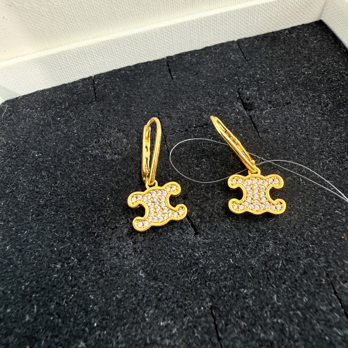 Celine - Other - Gold-tone metal with clear stone embellishments; base metal composition is unconfirmed. - Gold