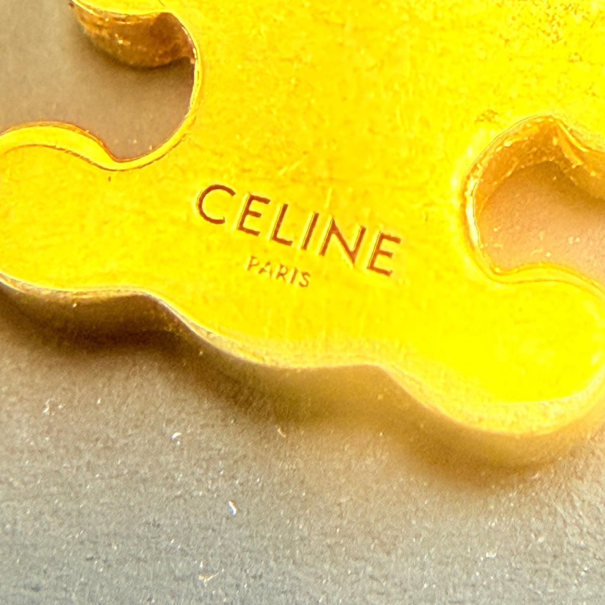 Celine - Other - Gold-tone metal with clear stone embellishments; base metal composition is unconfirmed. - Gold