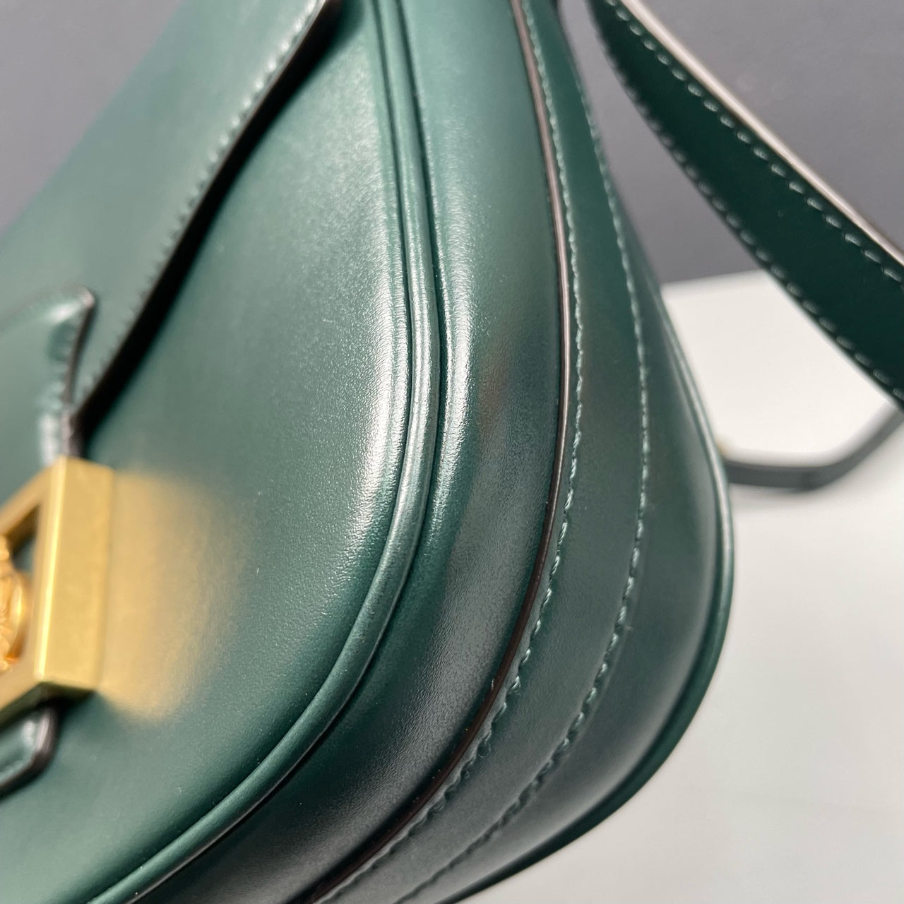 Celine - Other - Leather - Dark Green with Gold-Tone Hardware - (small)