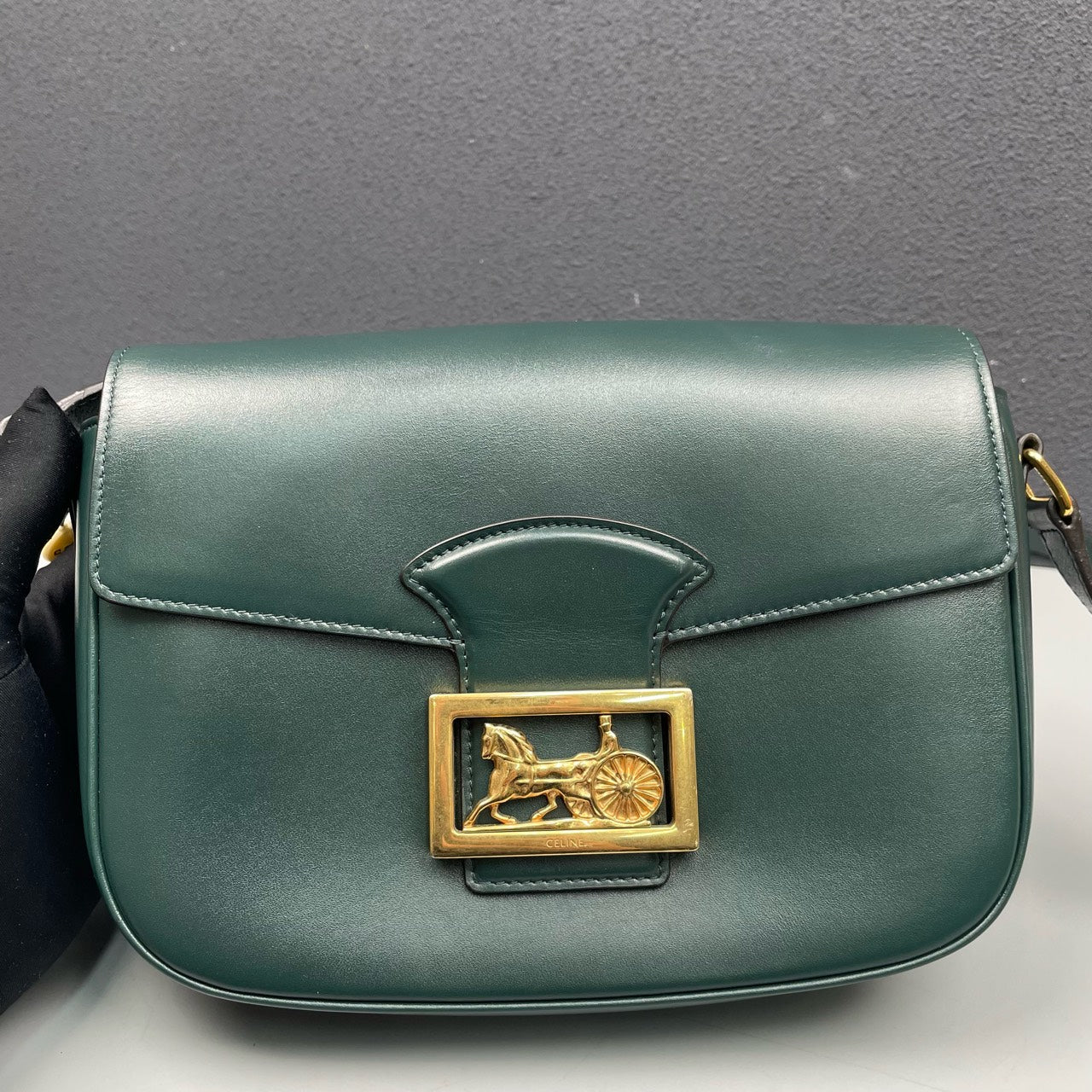 Celine - Other - Leather - Dark Green with Gold-Tone Hardware - (small)
