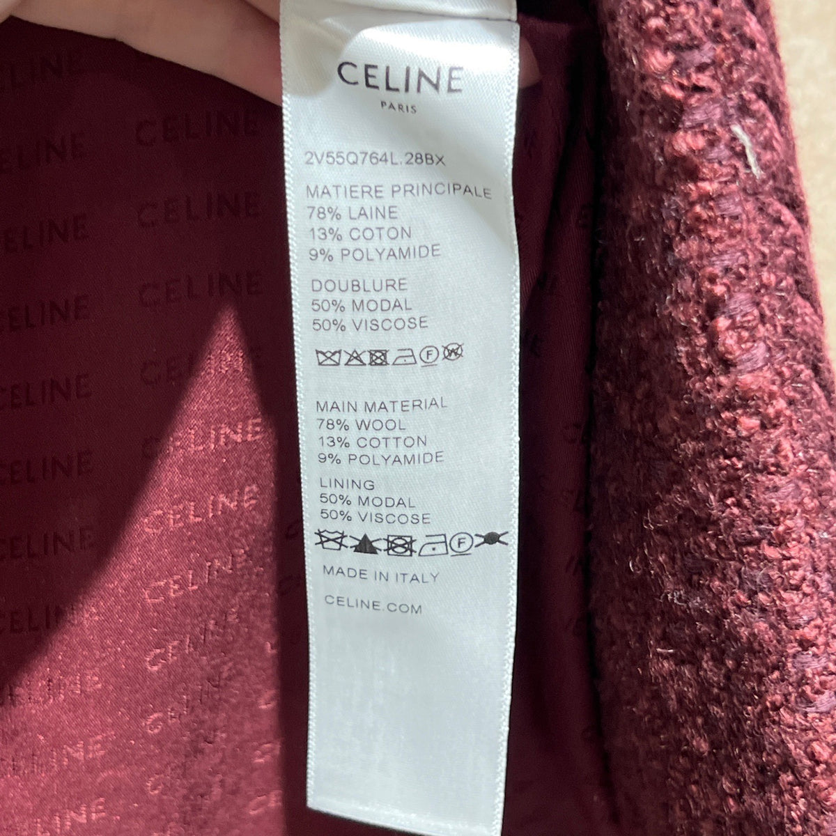 Céline - Other - Wool - Burgundy - (36)