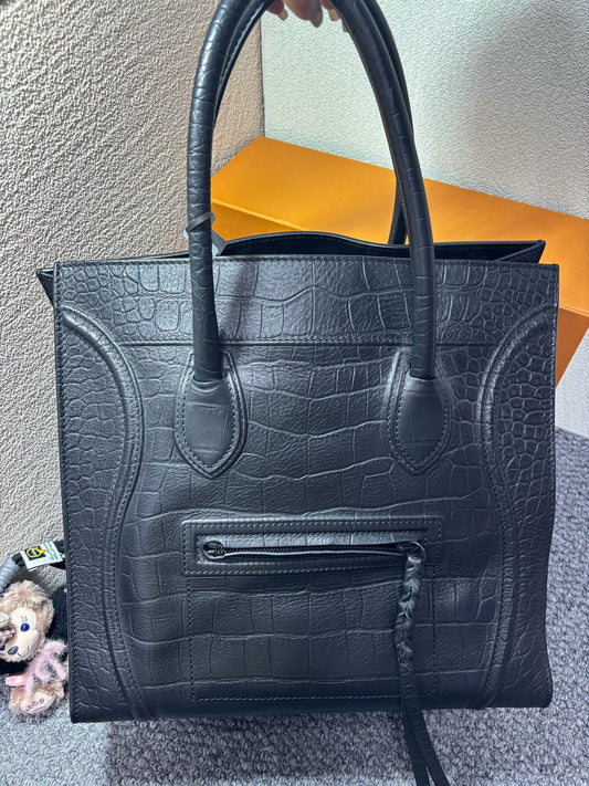 Celine - Phantom Luggage - Leather - Black