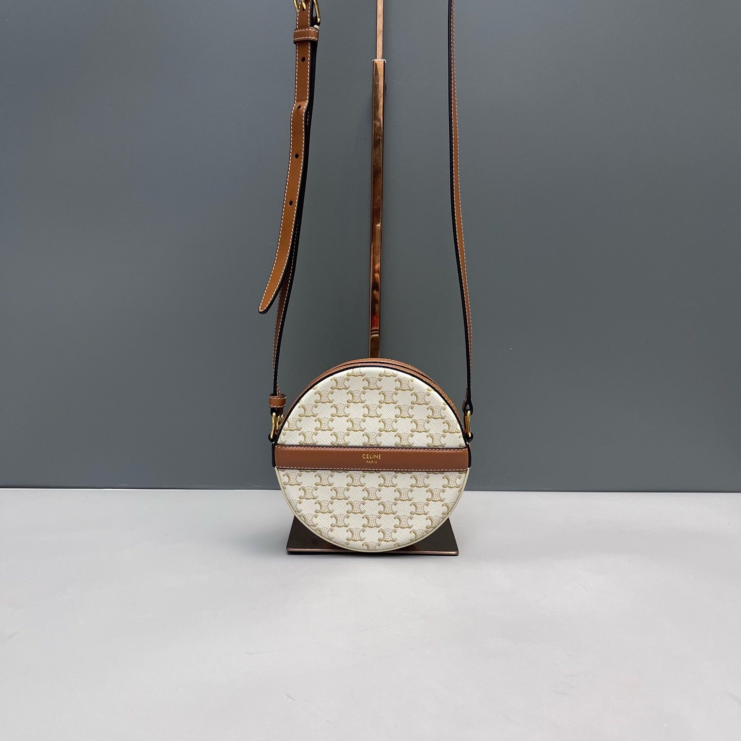 Celine - Round Mini Bag - Canvas - White - (mini)