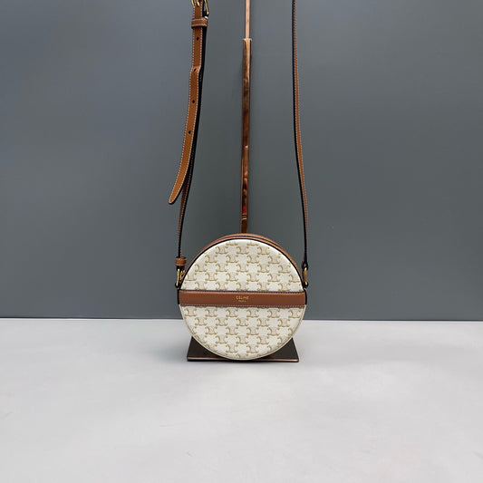 Celine - Round Mini Bag - Canvas - White - (mini)