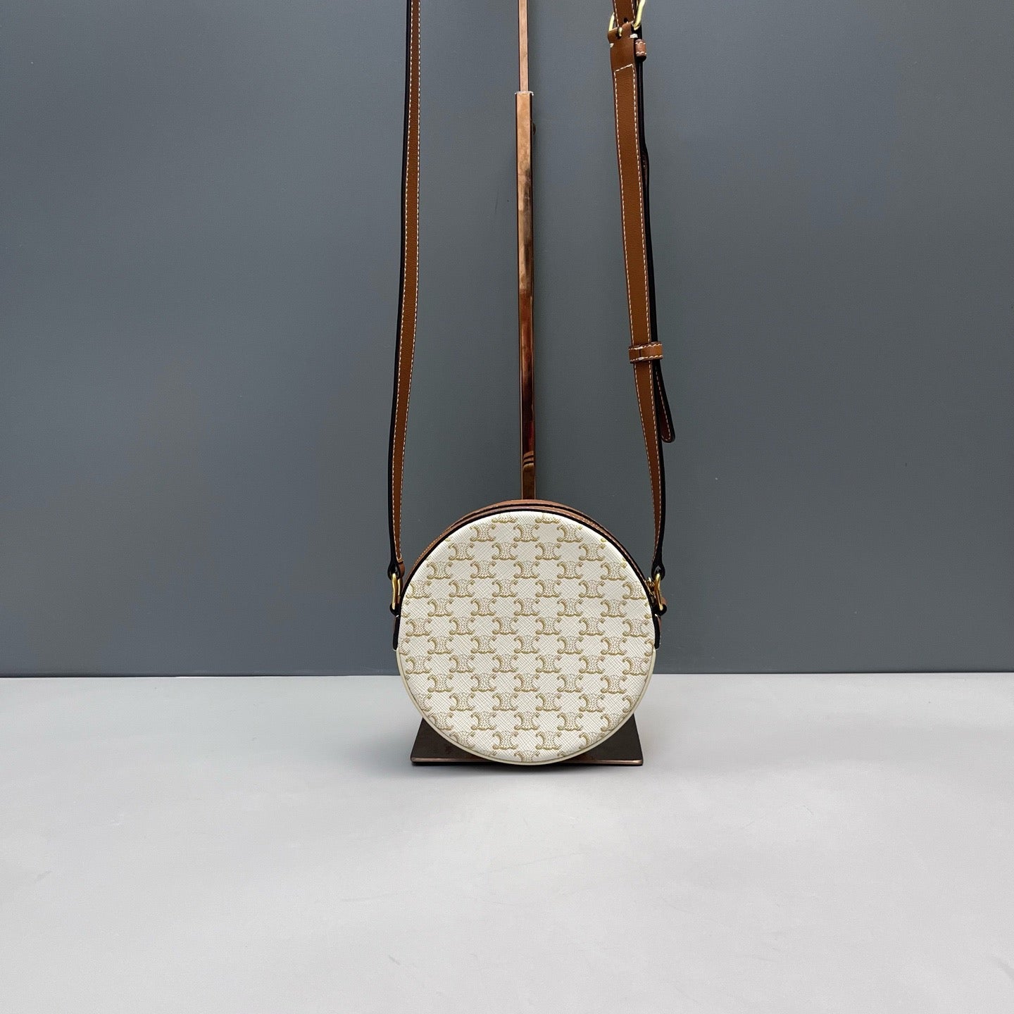 Celine - Round Mini Bag - Canvas - White - (mini)
