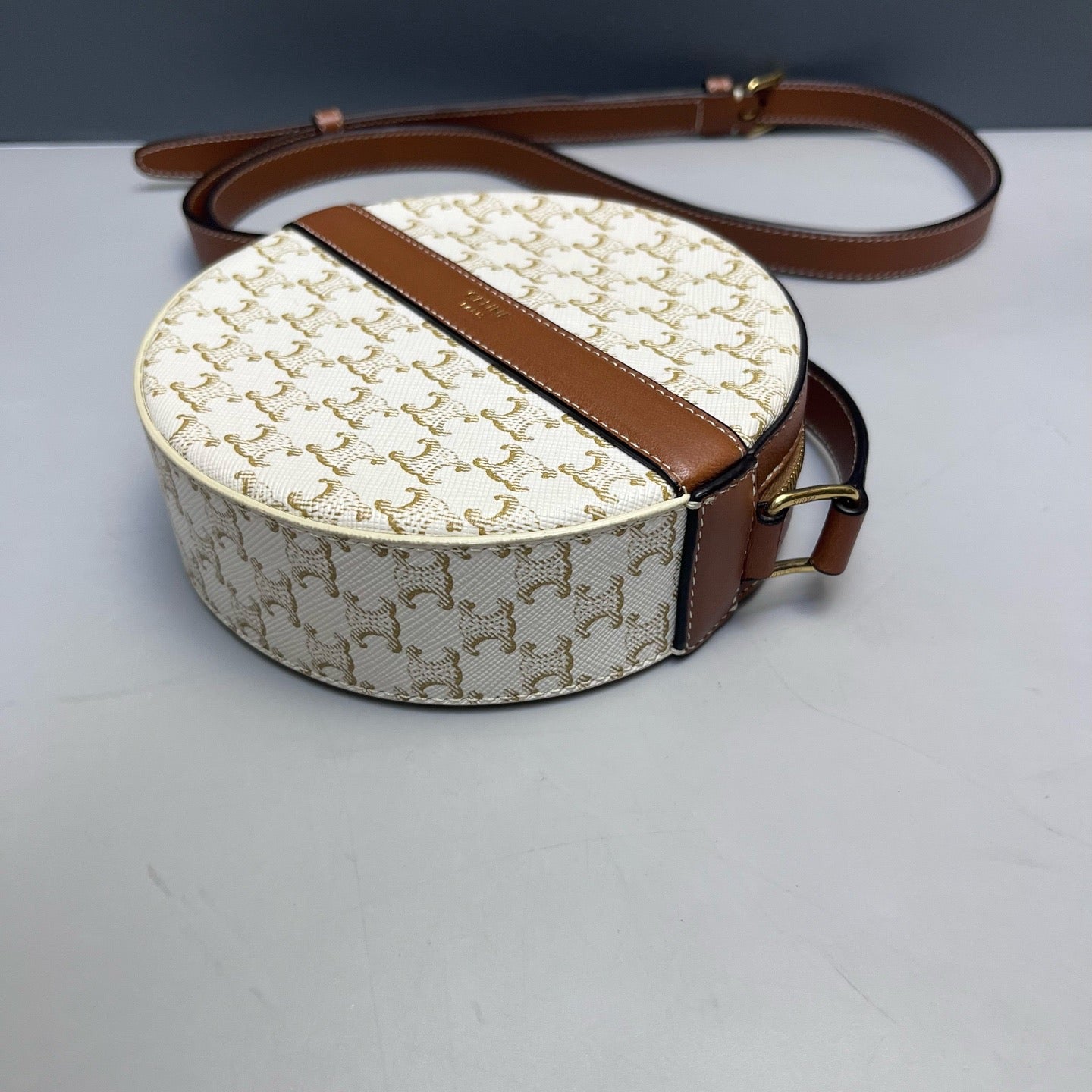 Celine - Round Mini Bag - Canvas - White - (mini)