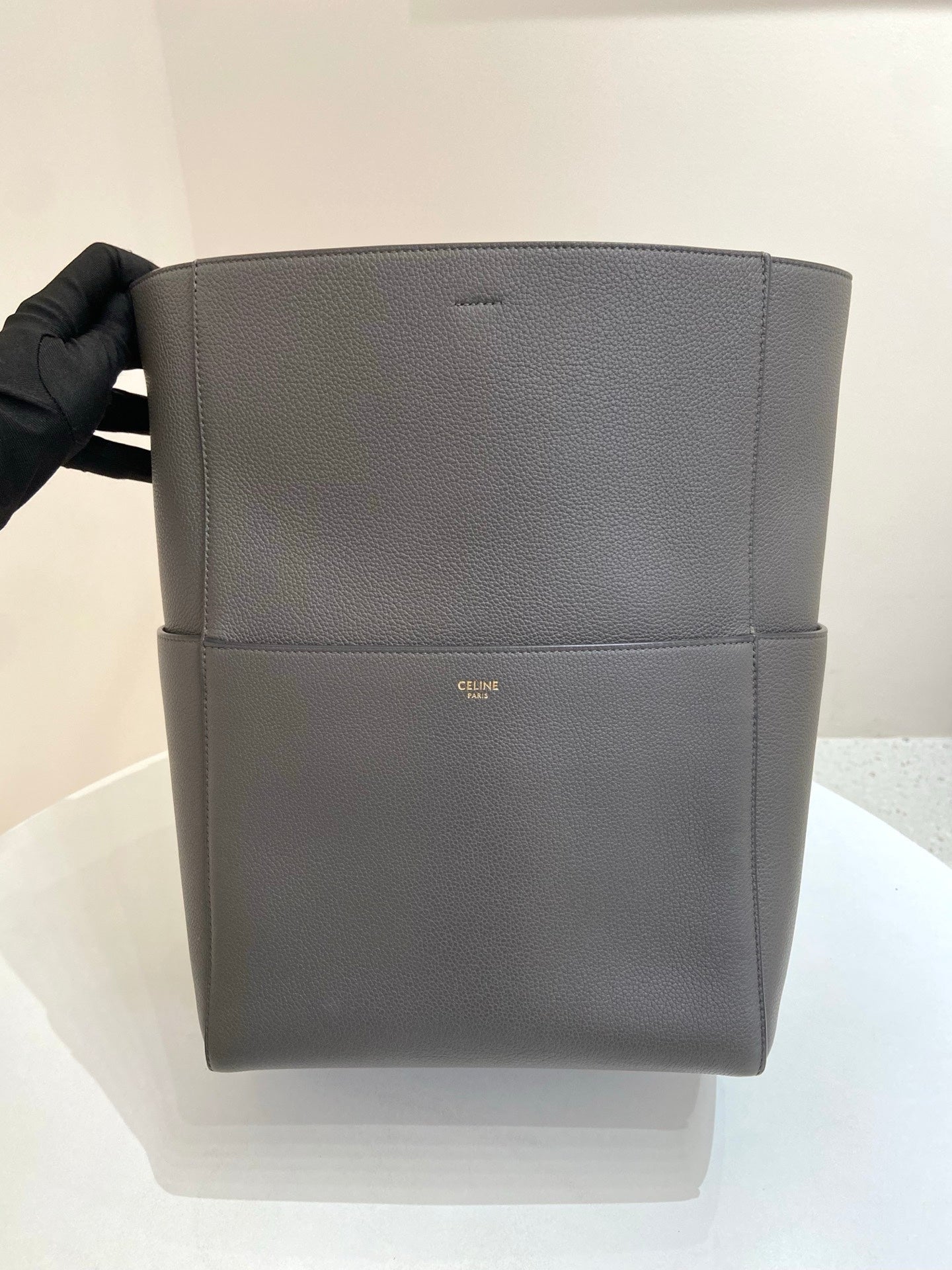 Celine - Sangle - Leather - Grey - (medium)