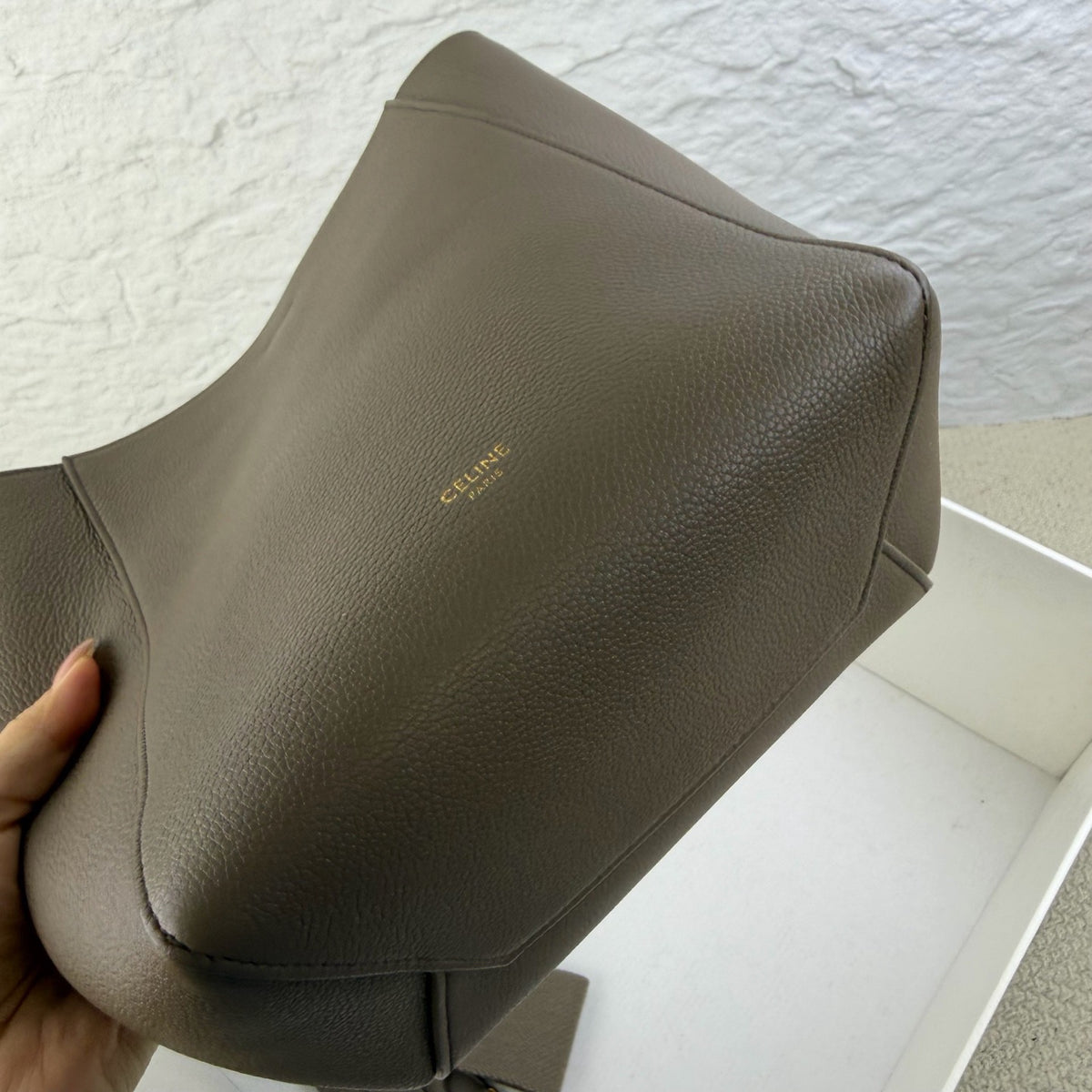 Celine - Sangle Small - Leather - Grey - (small)