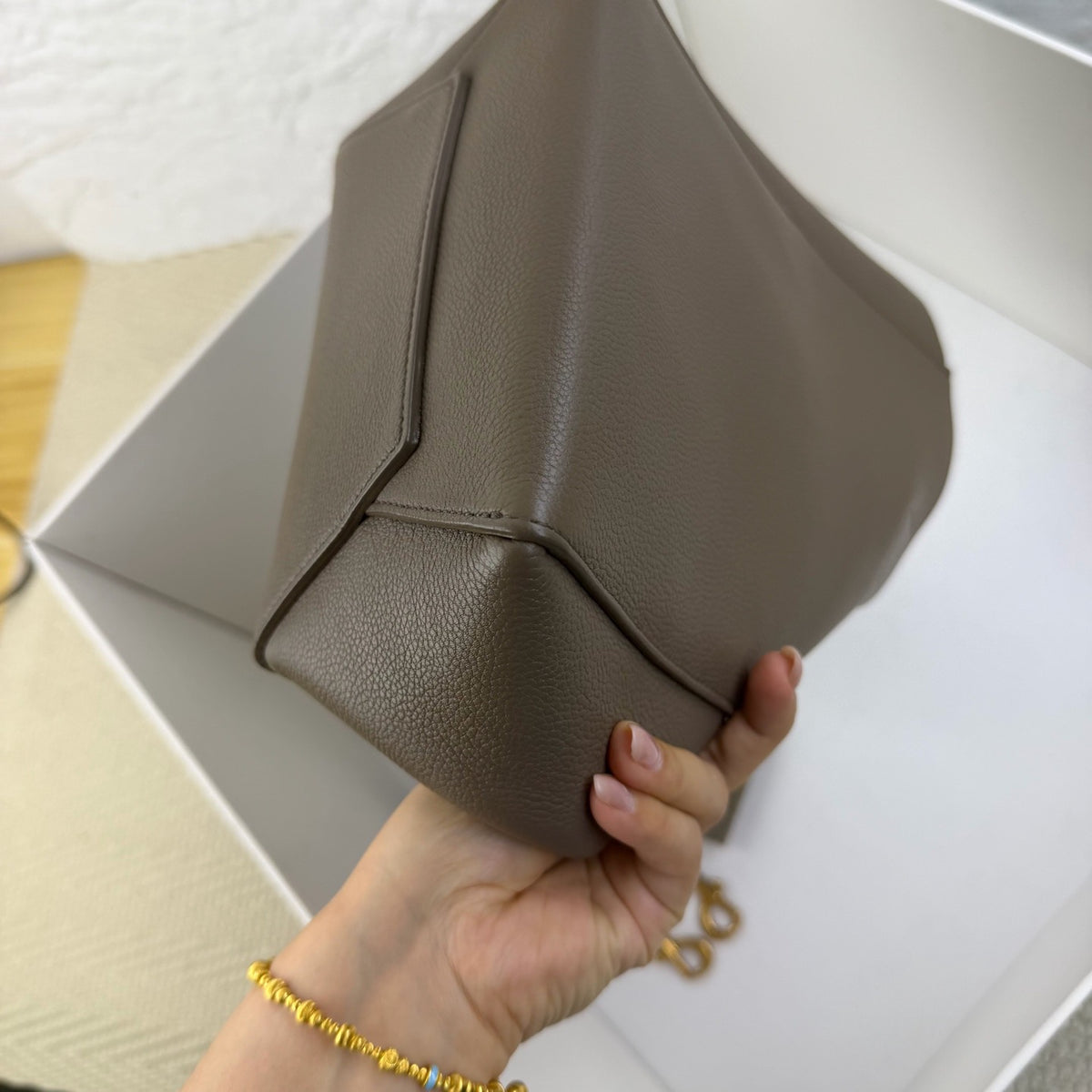 Celine - Sangle Small - Leather - Grey - (small)