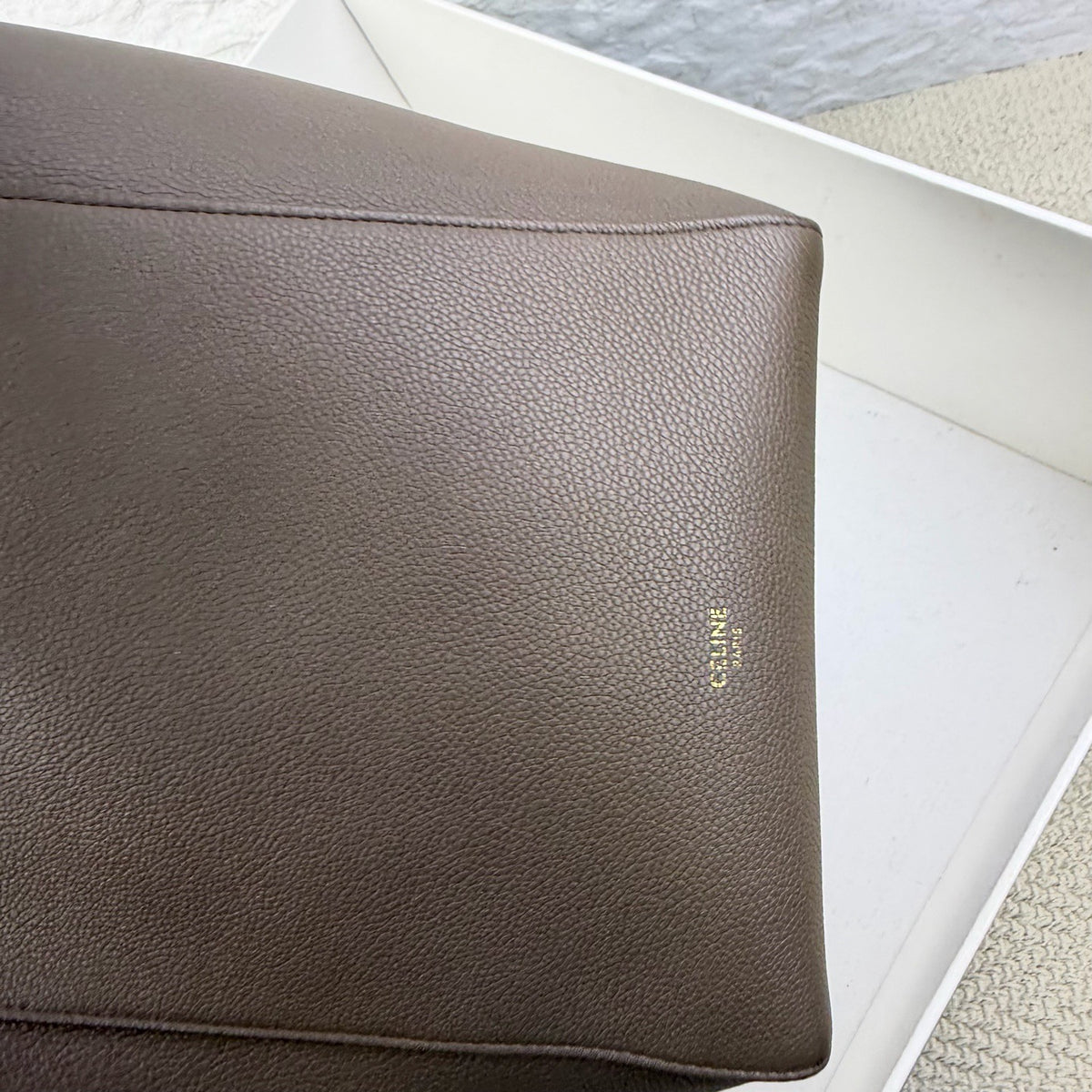 Celine - Sangle Small - Leather - Grey - (small)