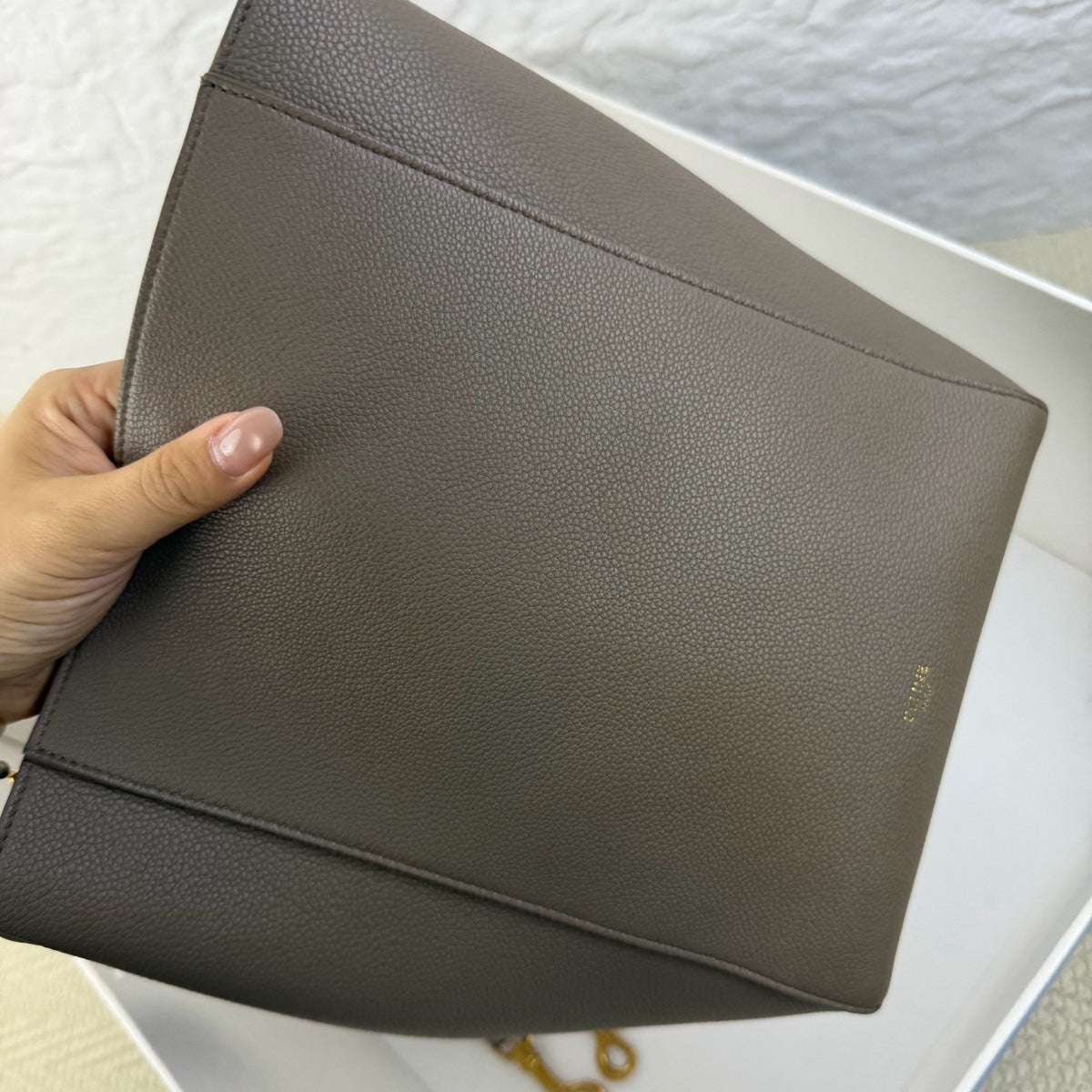 Celine - Sangle Small - Leather - Grey - (small)