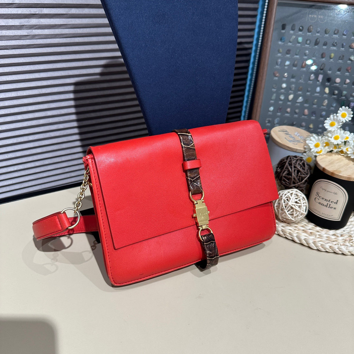 Celine - Shoulder Bag - Leather - Red - (mini)