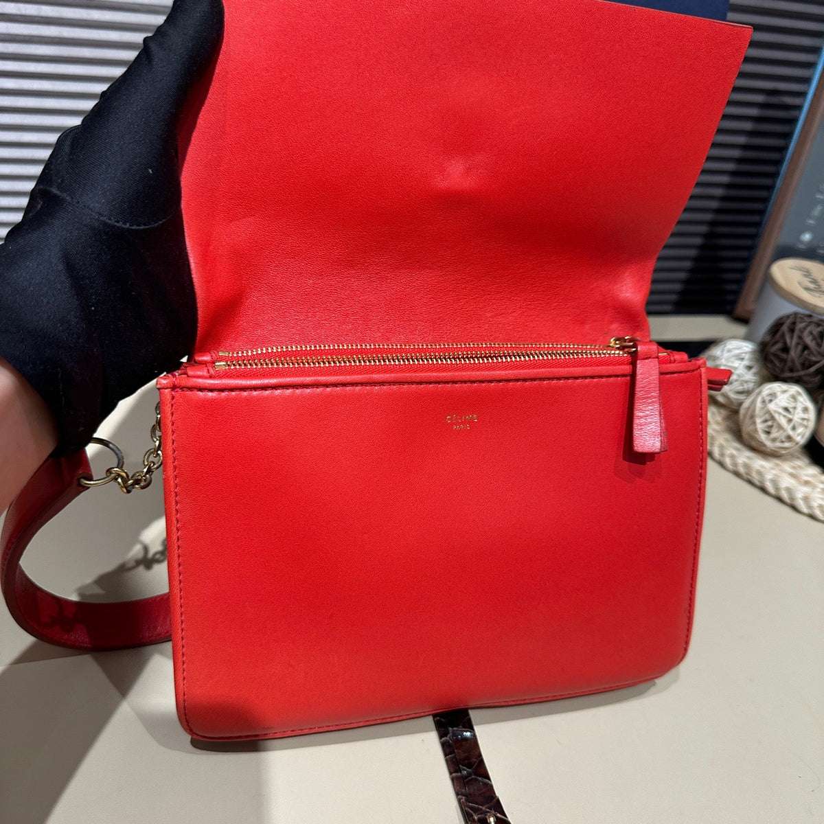 Celine - Shoulder Bag - Leather - Red - (mini)