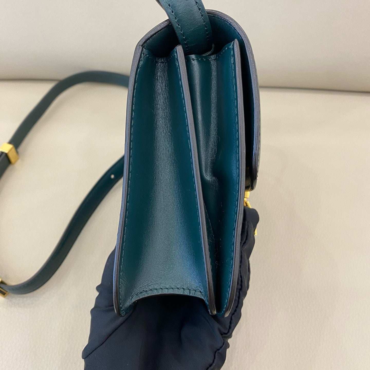 Celine - Small Box Bag - Smooth Calfskin Leather - Deep Dark Green - (Small)