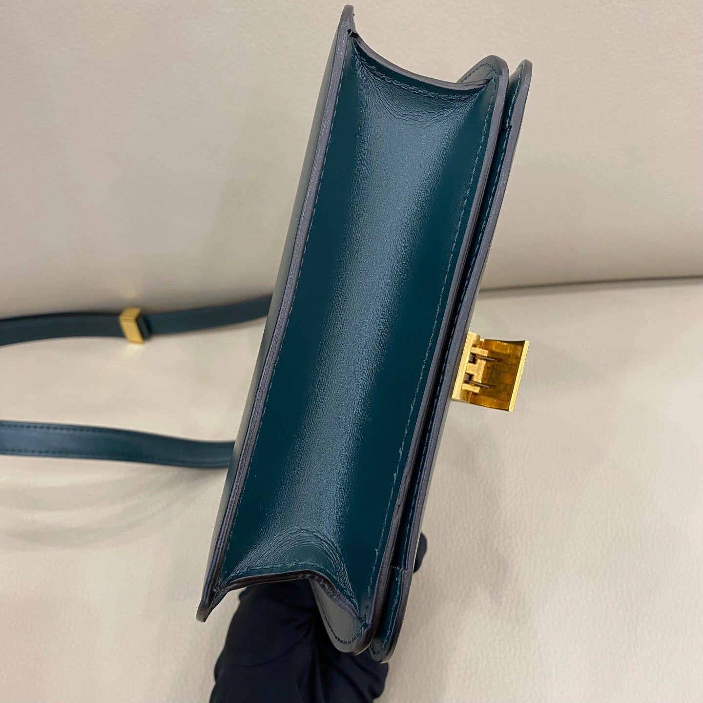 Celine - Small Box Bag - Smooth Calfskin Leather - Deep Dark Green - (Small)