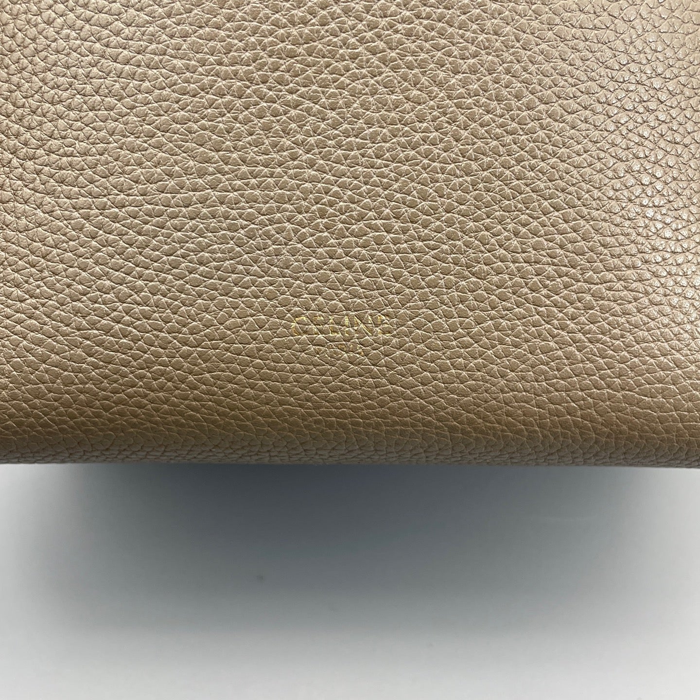 Celine - Small Sangle Bucket Bag - Grained leather - Grey - (small)