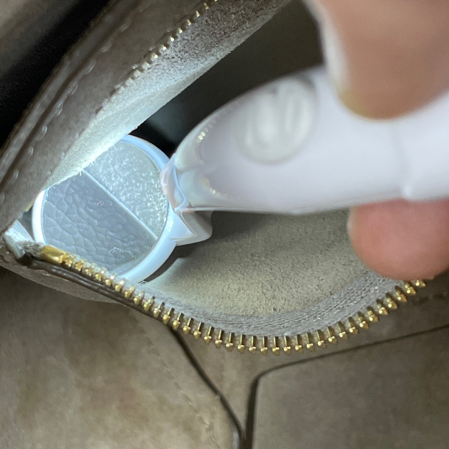 Celine - Small Sangle Bucket Bag - Grained leather - Grey - (small)