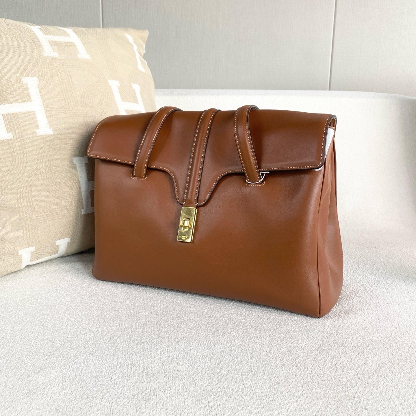 Celine - Soft 16 - Leather - Brown - (Large)