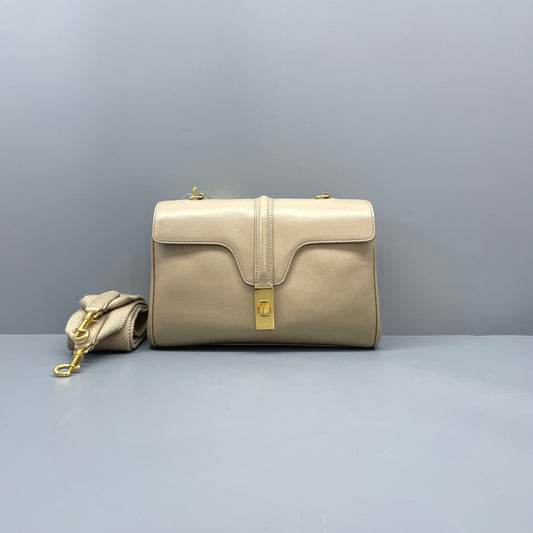 Celine - Soft 16 - Smooth calfskin leather - Milk tea beige with Gold-Tone Hardware - (small)
