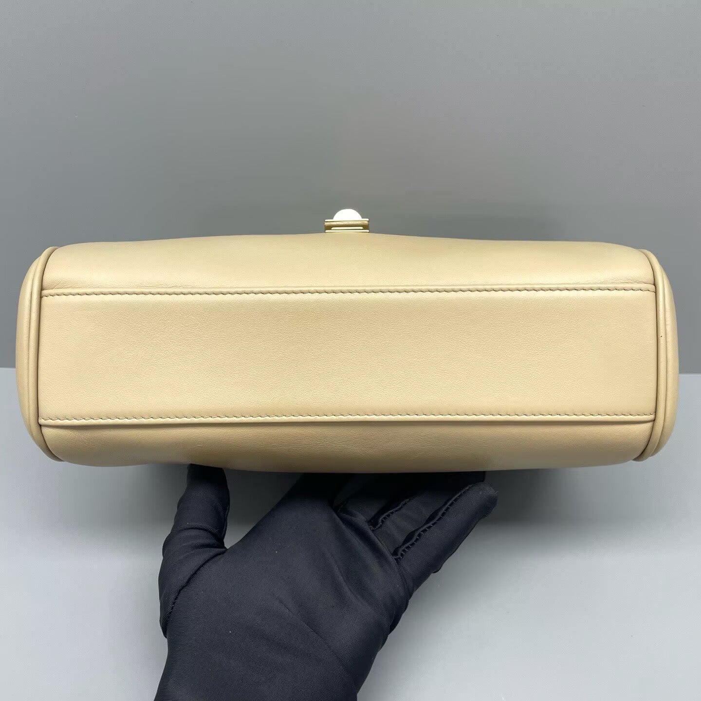 Celine - Soft 16 - Smooth calfskin leather - Milk tea beige with Gold-Tone Hardware - (small)