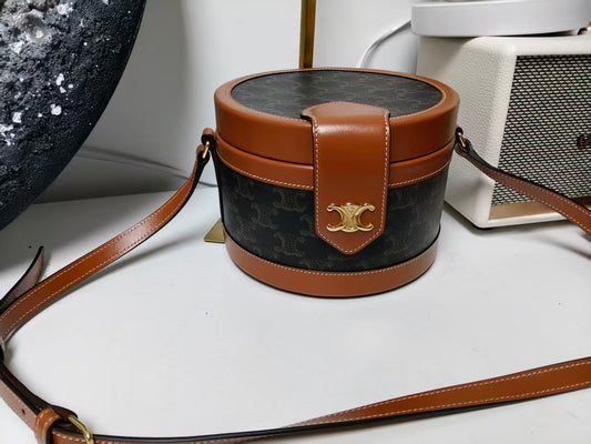 Celine - Tambour - Leather - Brown - (mini)