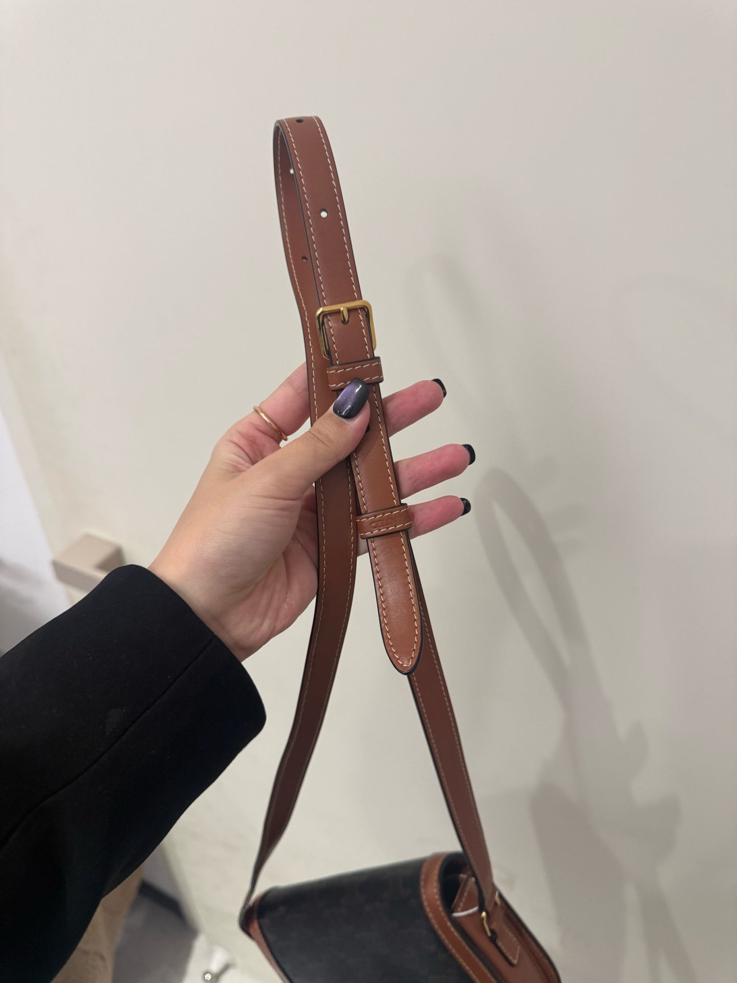 Celine - Teen Besace Triomphe Bag - Leather - Brown - (small)