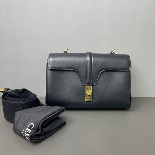 Celine - Teen Soft 16 Bag - Calfskin leather - Black - (medium)
