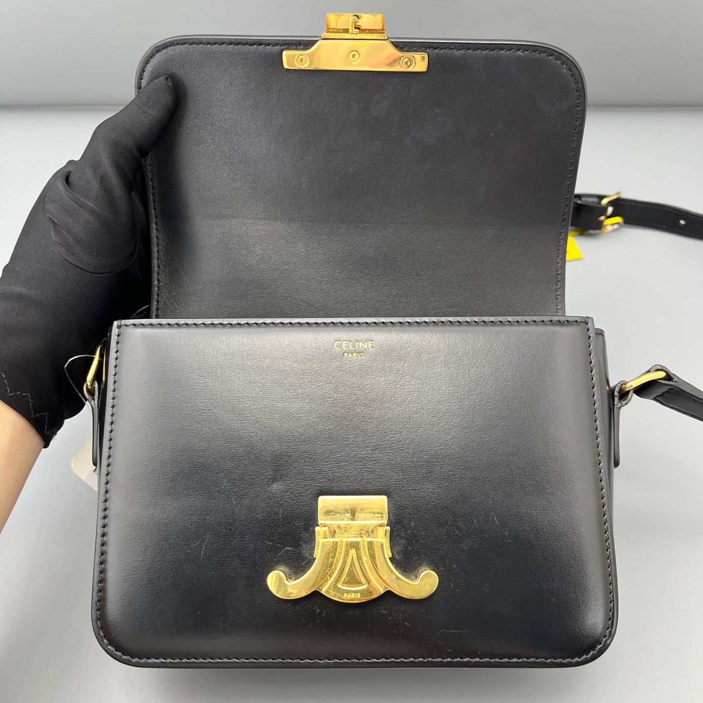 Celine - Teen Triomphe - Leather - Black
