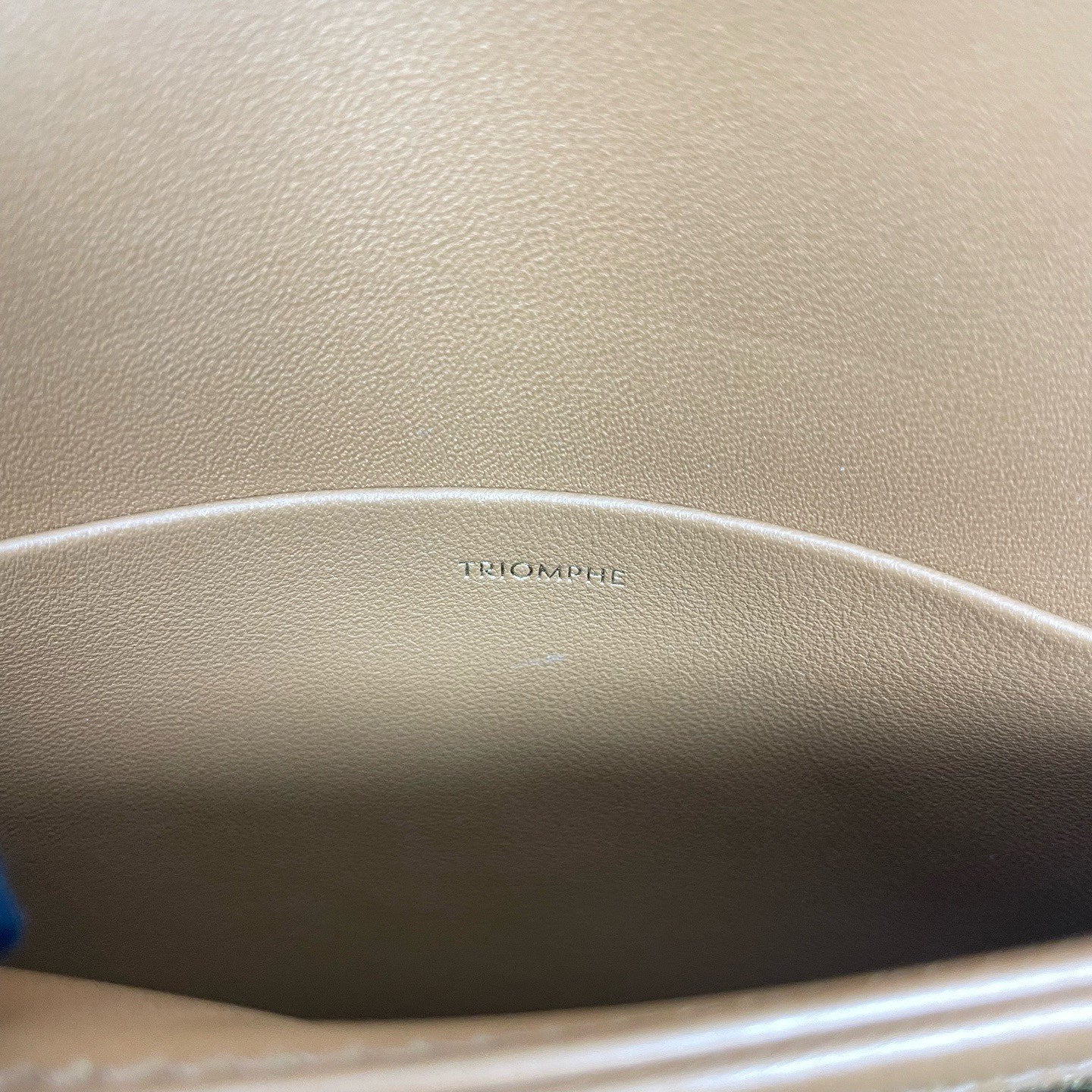 Celine - Teen Triomphe Bag - Triomphe canvas with calfskin leather trim - Brown and Tan - (mini)