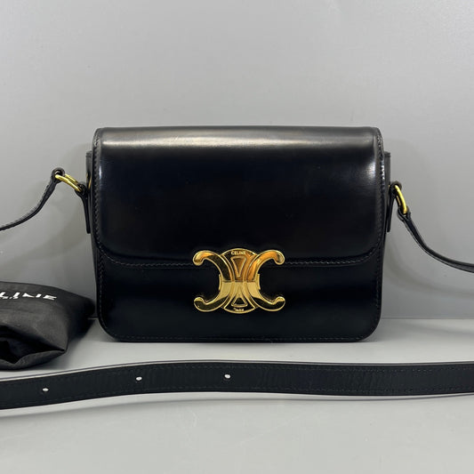 Celine - Teen Triomphe - Leather - Black - (mini)