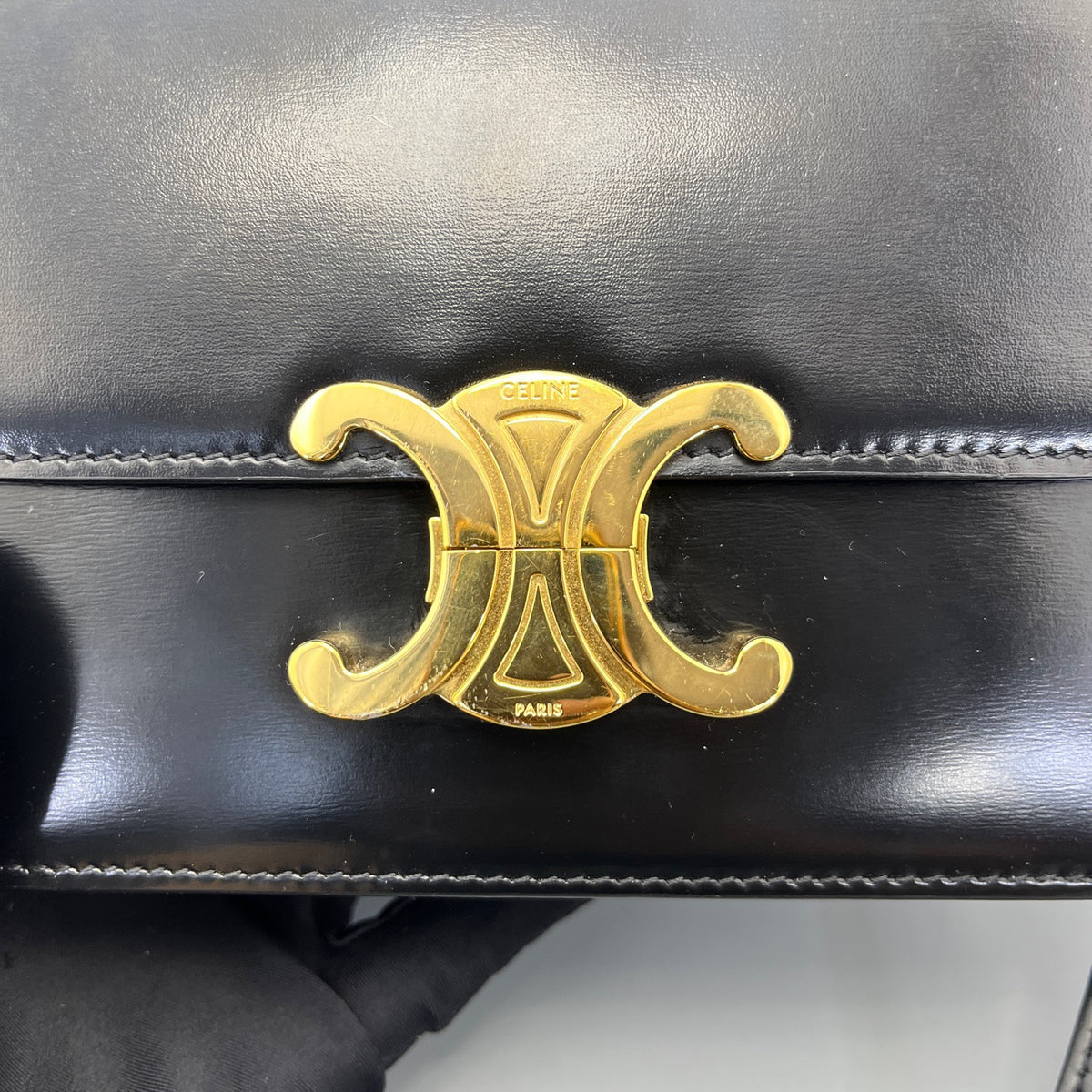 Celine - Teen Triomphe - Leather - Black - (mini)